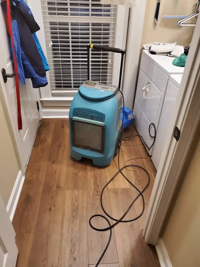 Commercial dehumidifier deployed for Flood Damage Cleanup in Whiteland